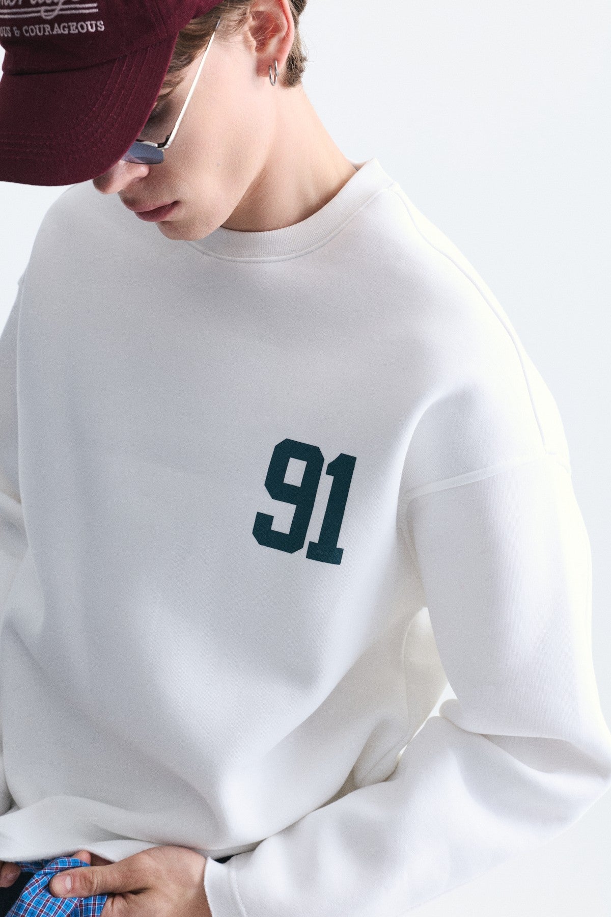 Oversize Baskılı Sweatshirt