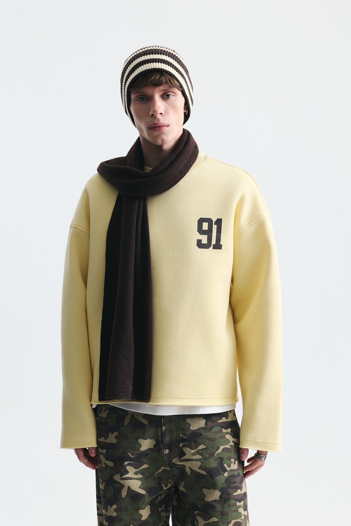 Oversize Baskılı Sweatshirt