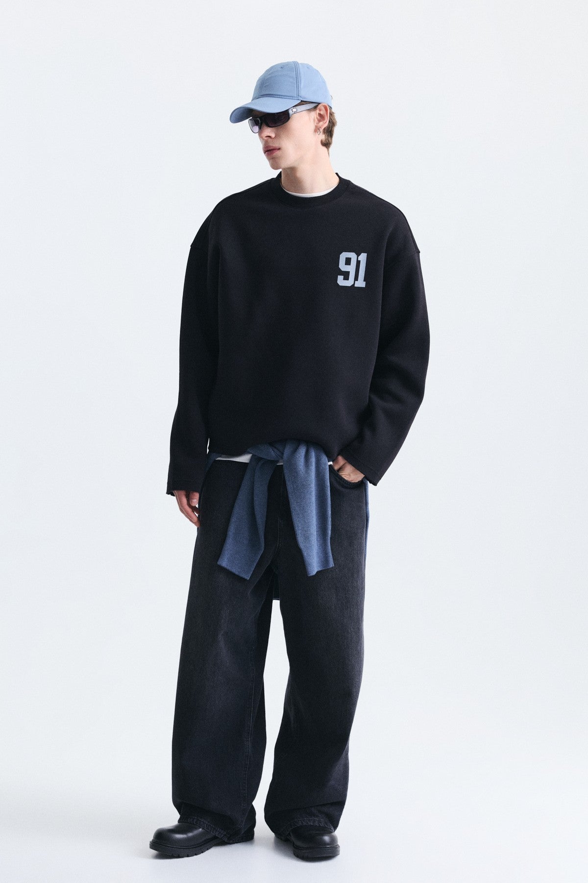 Oversize Baskılı Sweatshirt