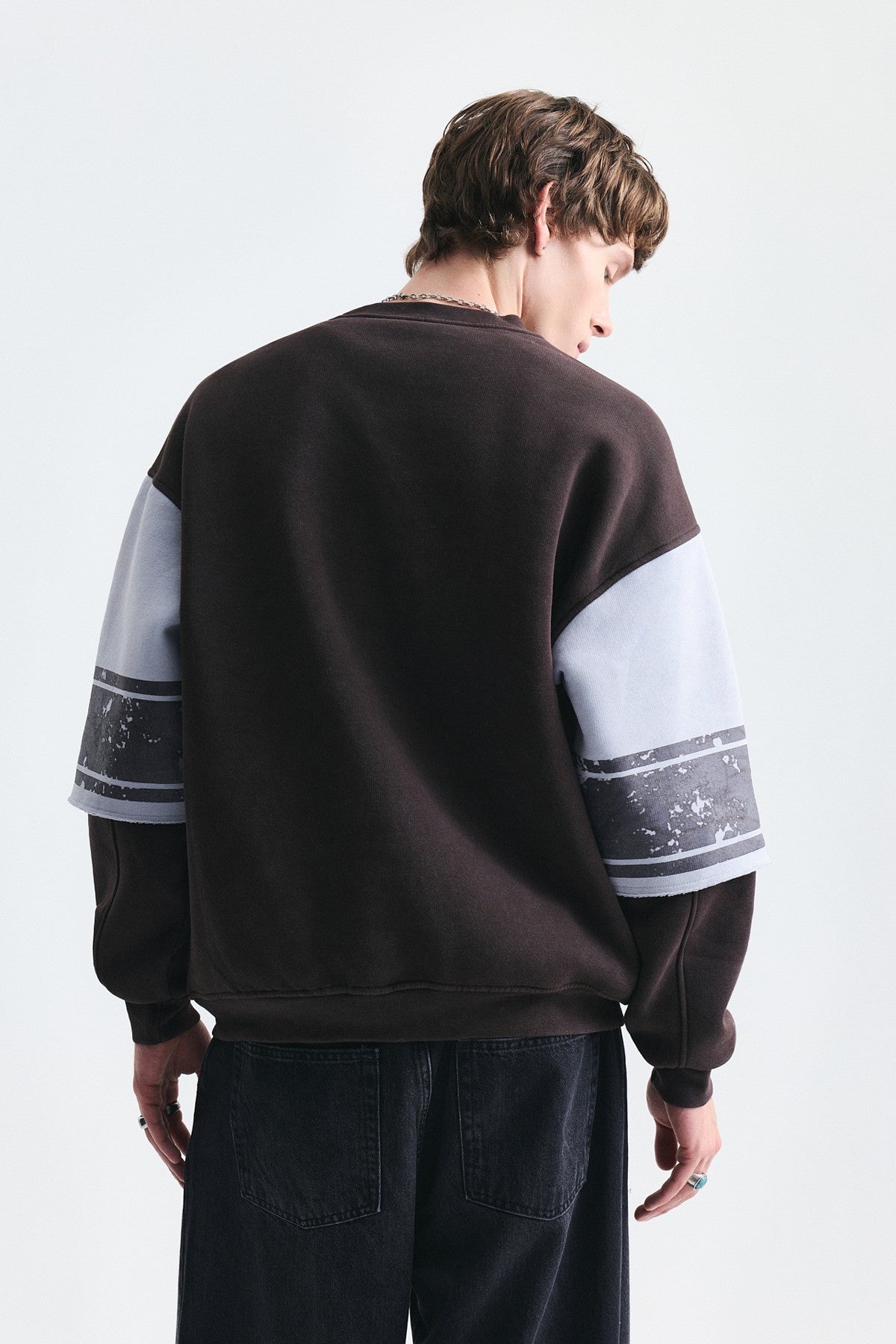 Oversize Çift Kollu Sweatshirt