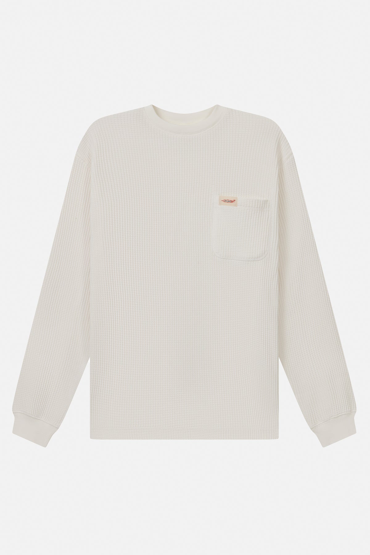 Vaneda-Urbanwild Uzun Kollu Waffle Tshirt Beyaz-1-fleurdirect.live