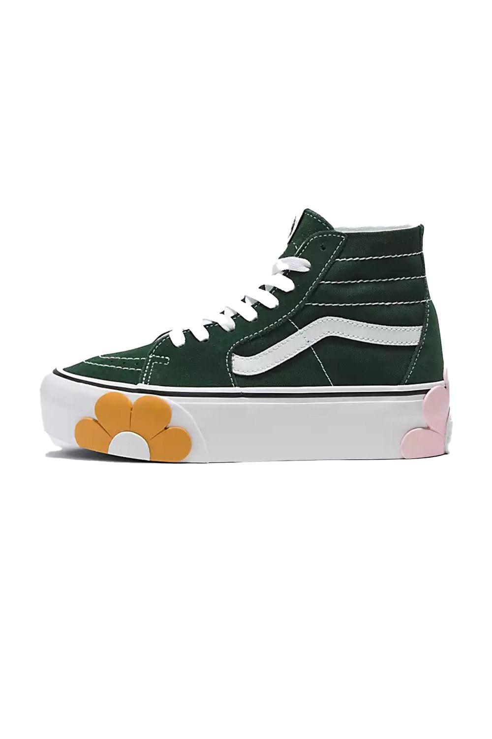 Vans-SK8-Hi Tapered Stackform OSF GREEN/MULTI-Sneakers-4-fleurdirect.live