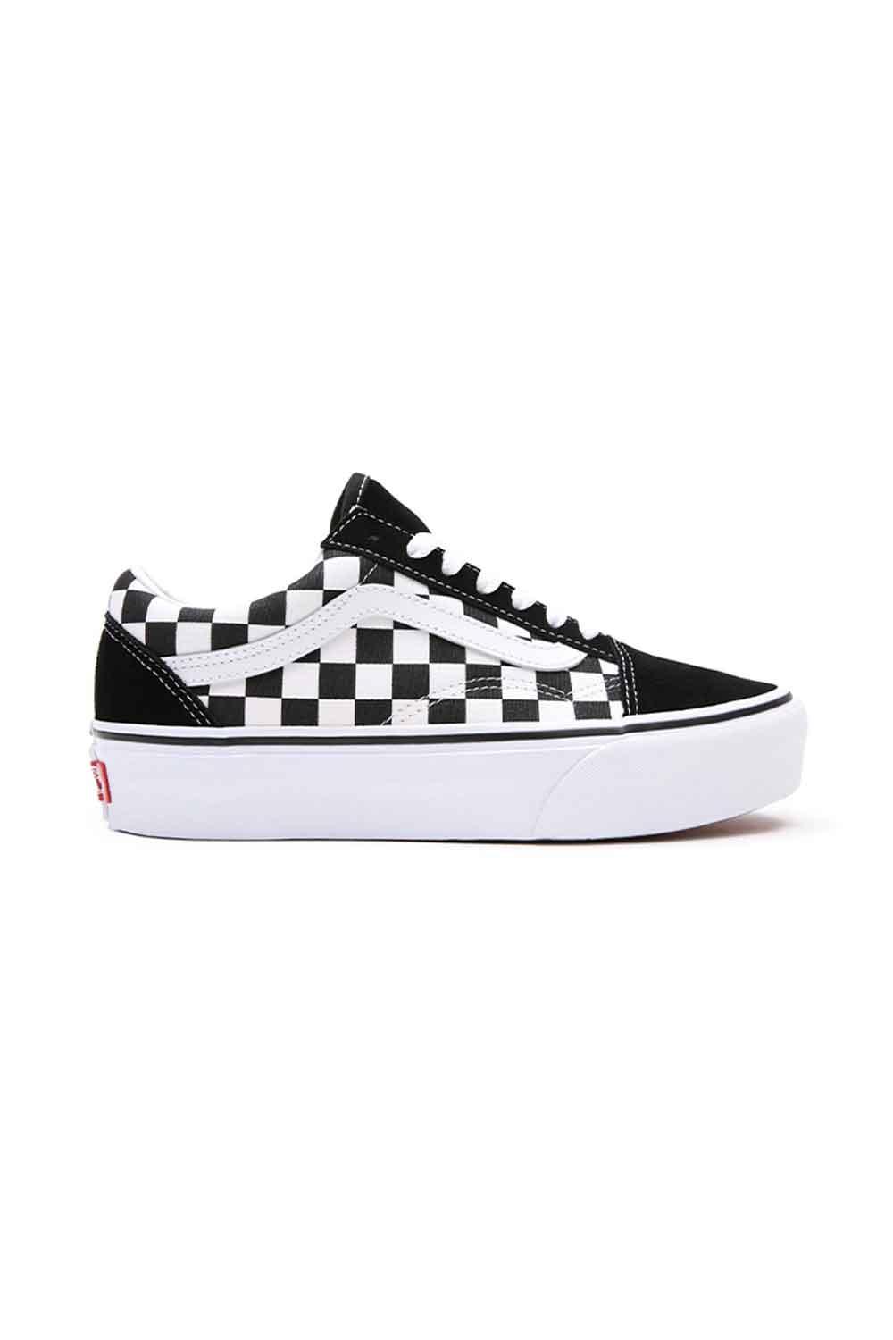 Vans-UA Old Skool Platform Checkerboard Black/True White-Sneakers-1-fleurdirect.live