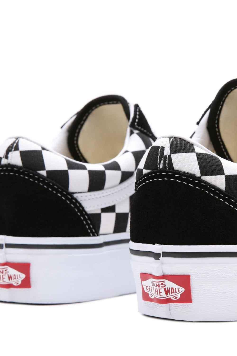 Vans-UA Old Skool Platform Checkerboard Black/True White-Sneakers-5-fleurdirect.live