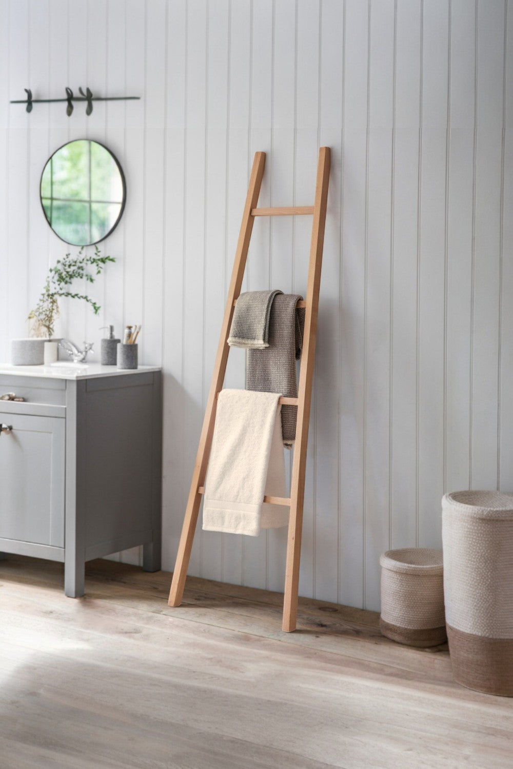 Vune Concept-Grove El Yapımı Ahşap Merdiven Havluluk-Banyo Düzenleyicileri-2-fleurdirect.live