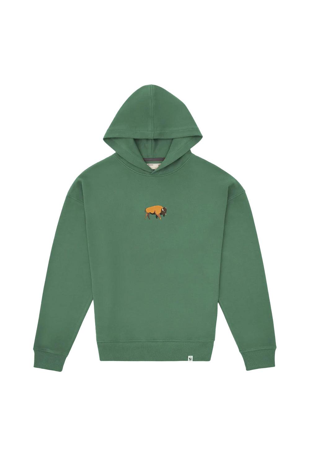 WWF Market-Bizon Hoodie - Su Yeşili-Sweatshirts & Hoodies-1-fleurdirect.live