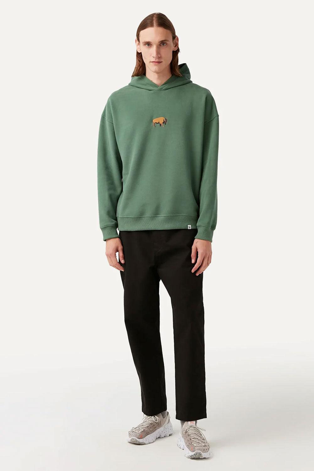 WWF Market-Bizon Hoodie - Su Yeşili-Sweatshirts & Hoodies-5-fleurdirect.live