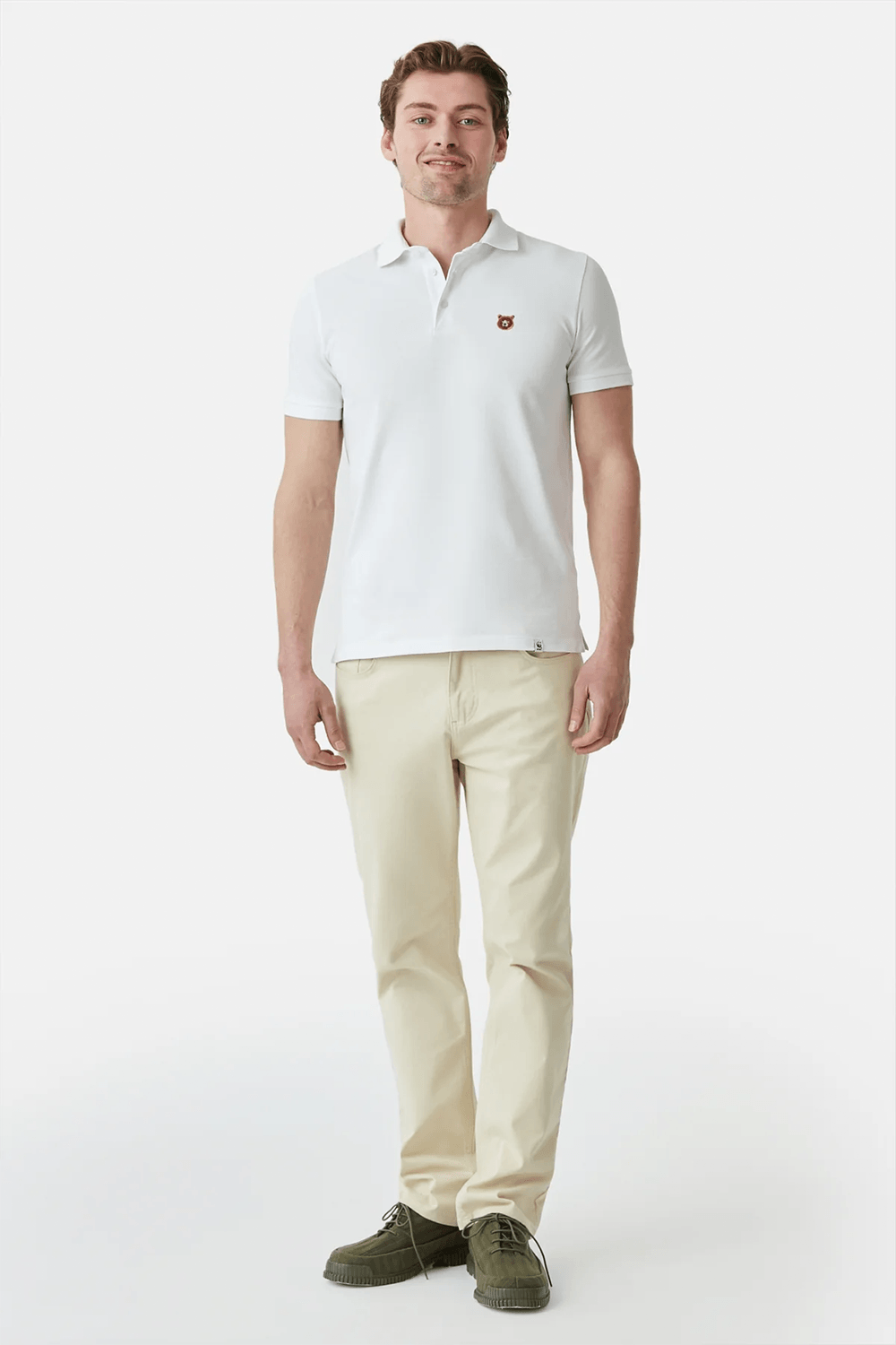 WWF Market-Bozayı Polo Yaka T-shirt - Beyaz-T-Shirts-4-fleurdirect.live