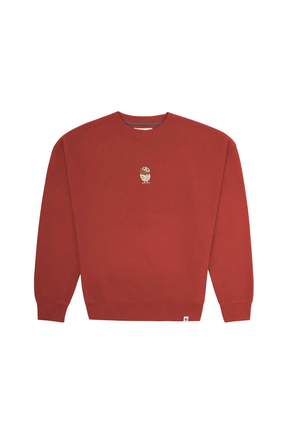 WWF Market-Cin Baykuşu Sweatshirt - Kiremit-Sweatshirts & Hoodies-1-fleurdirect.live