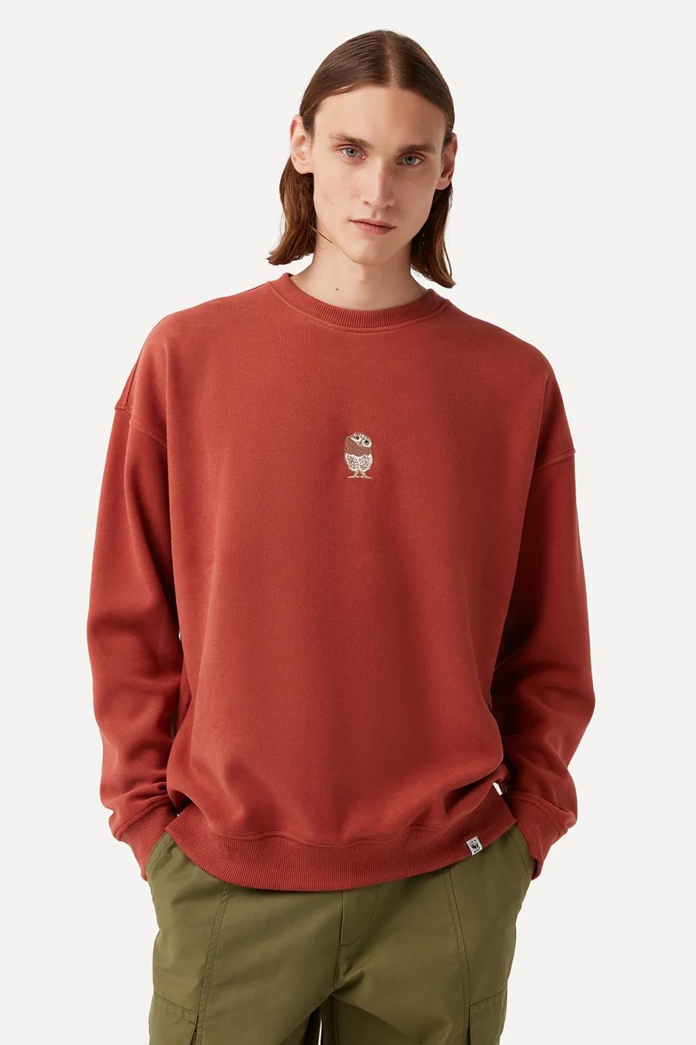 WWF Market-Cin Baykuşu Sweatshirt - Kiremit-Sweatshirts & Hoodies-3-fleurdirect.live