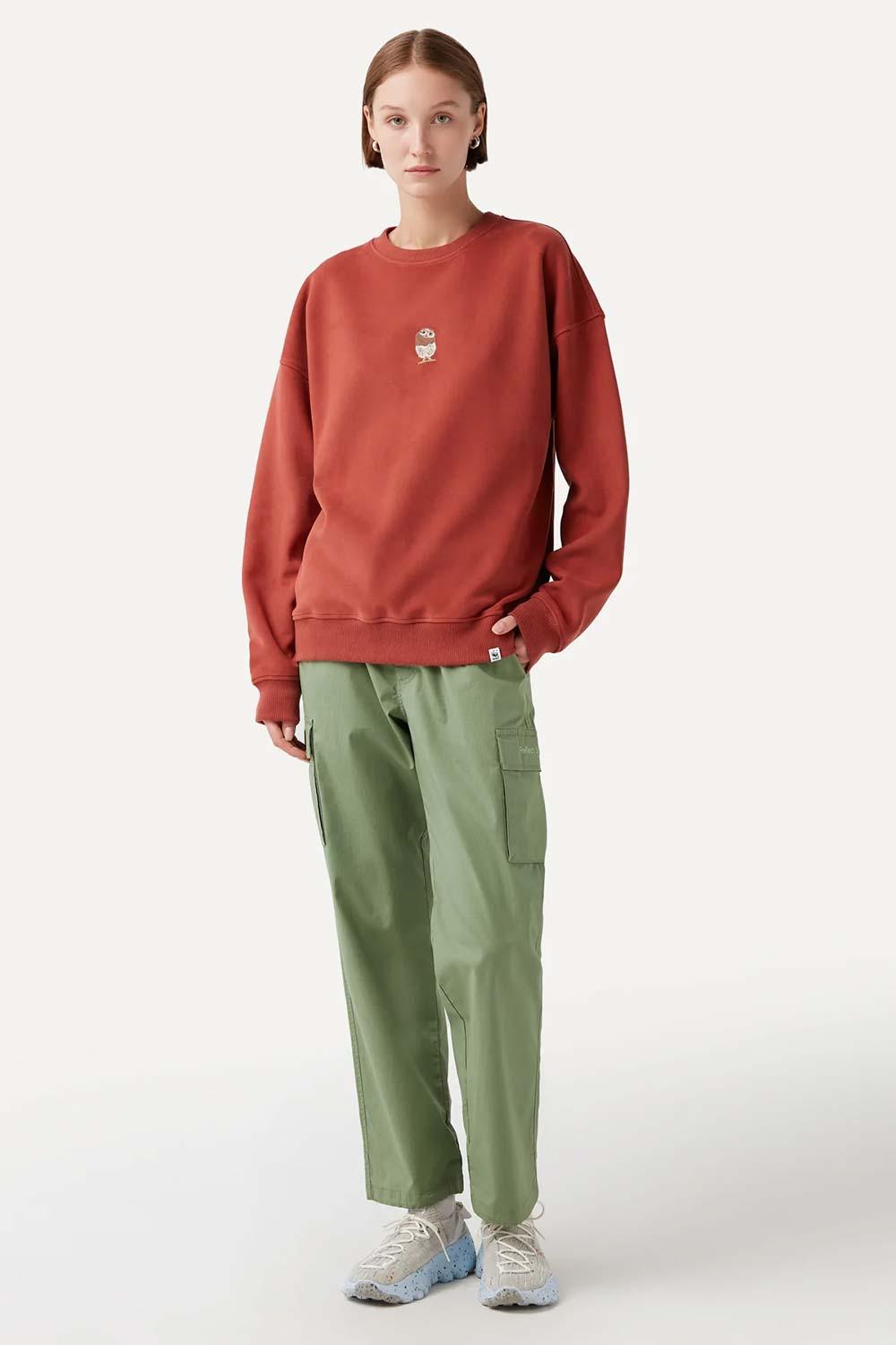 WWF Market-Cin Baykuşu Sweatshirt - Kiremit-Sweatshirts & Hoodies-7-fleurdirect.live