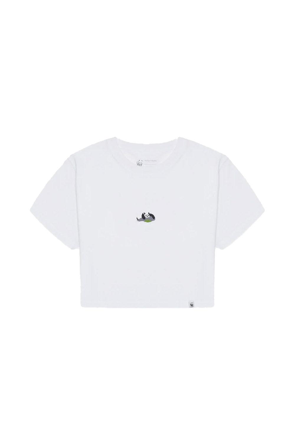WWF Market-Giant Panda Crop T-shirt - Beyaz-T-Shirts-1-fleurdirect.live