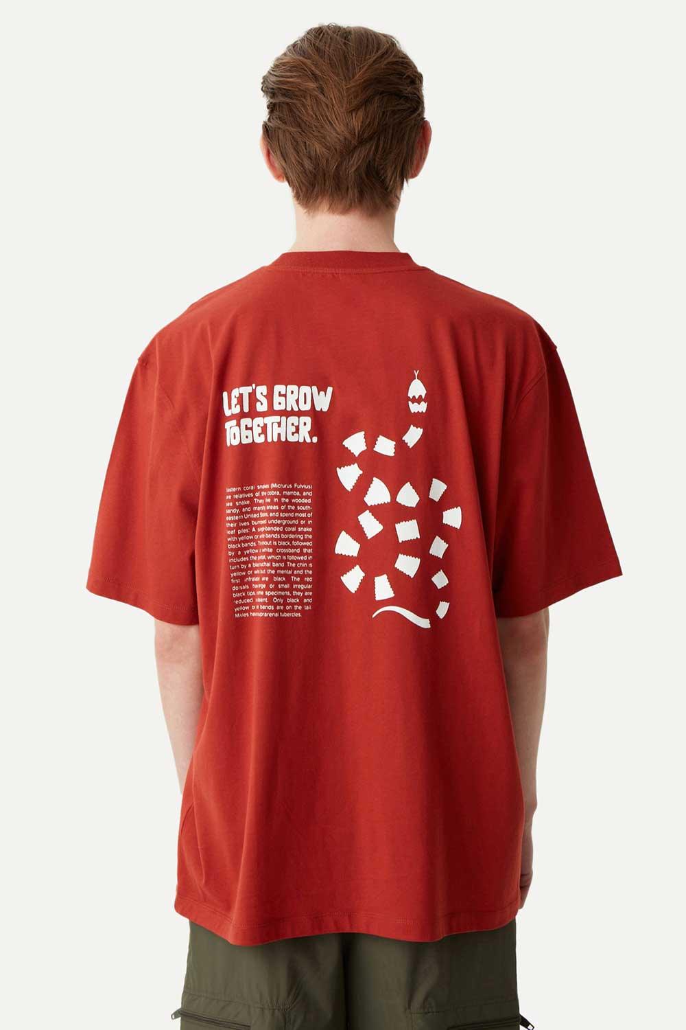 WWF Market-Grow Oversize T-Shirt - Koyu Oranj-T-Shirts-2-fleurdirect.live