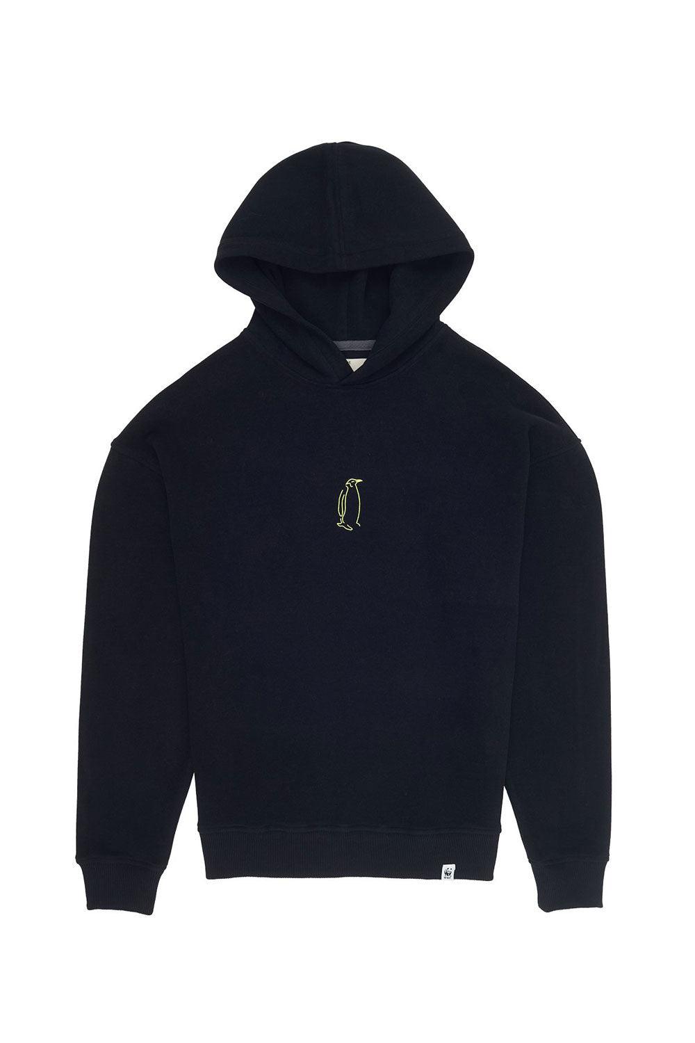 WWF Market-İmparator Penguen Hoodie - Siyah-Sweatshirts & Hoodies-1-fleurdirect.live