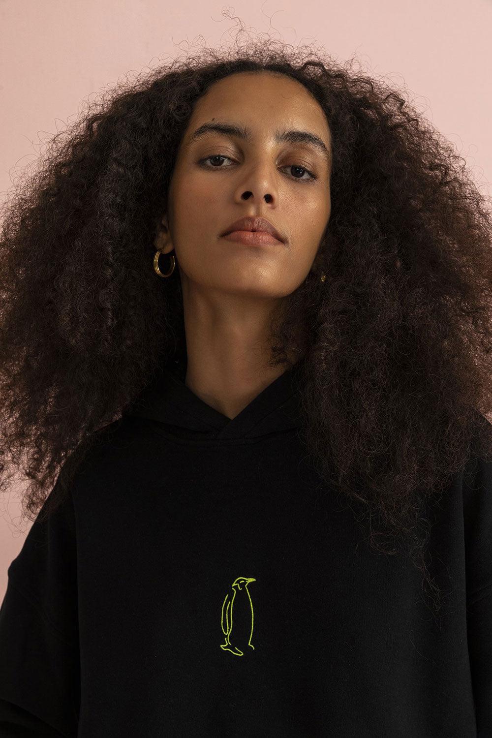 WWF Market-İmparator Penguen Hoodie - Siyah-Sweatshirts & Hoodies-6-fleurdirect.live