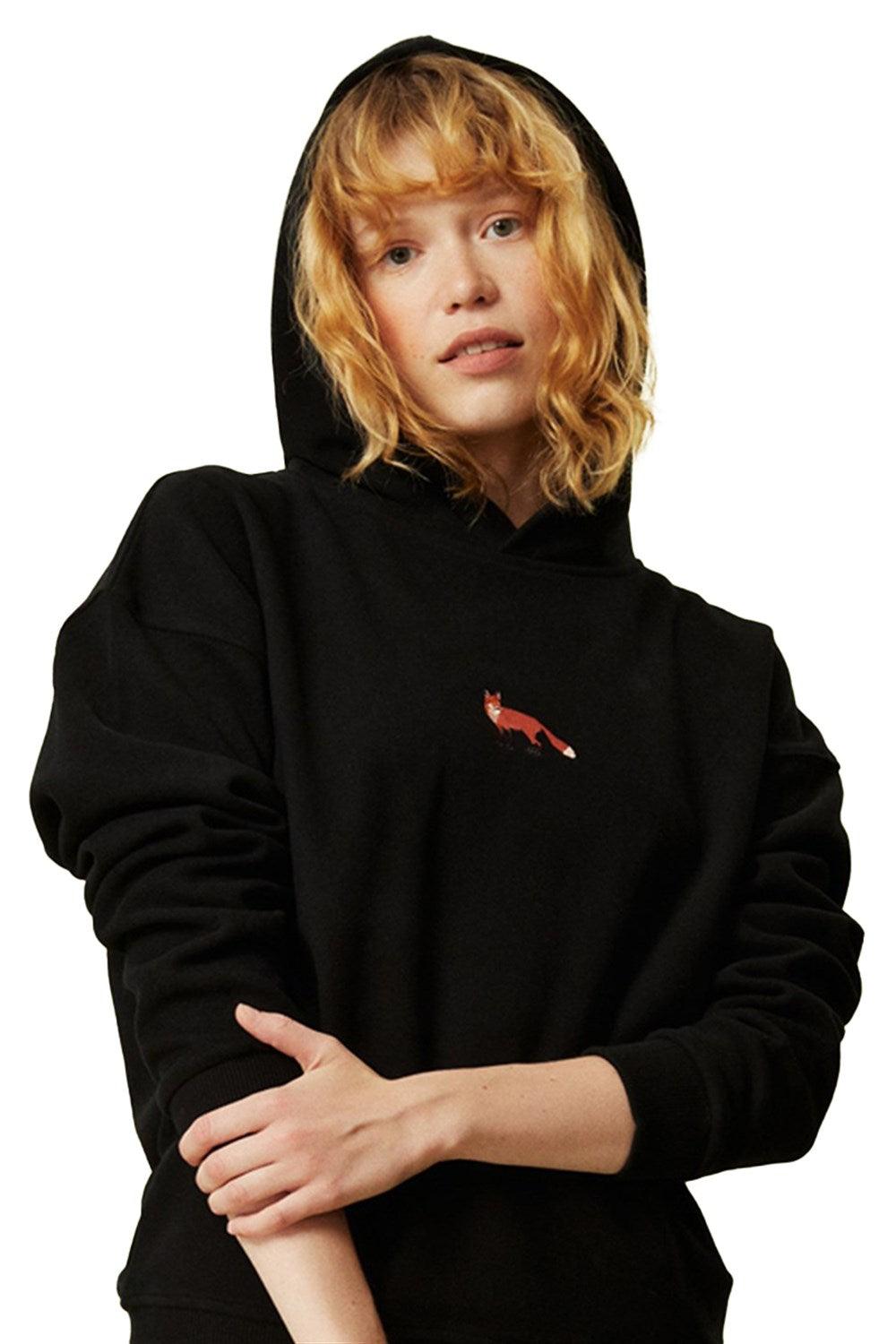 WWF Market-Kızıl Tilki Hoodie - Siyah-Sweatshirts & Hoodies-2-fleurdirect.live