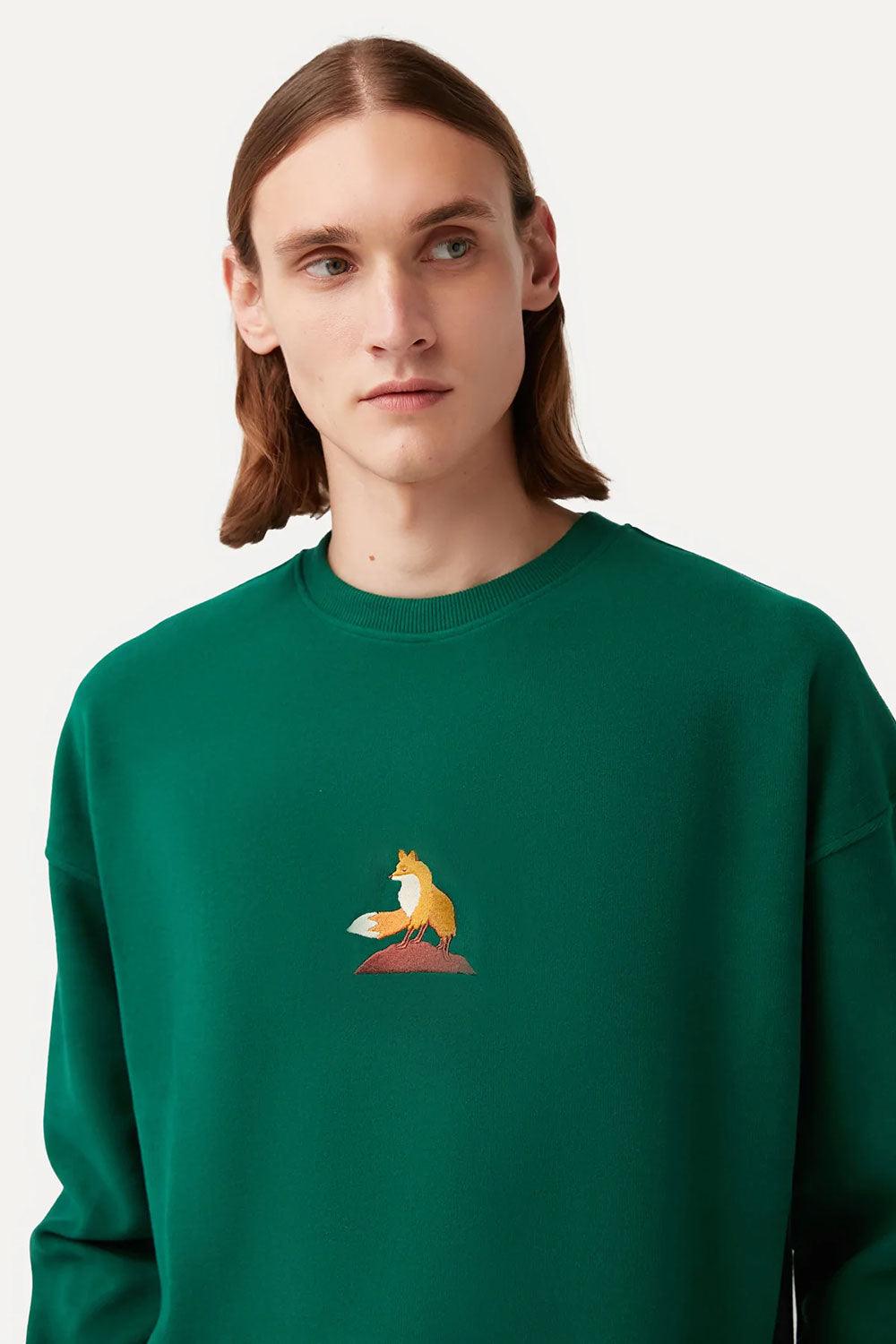 WWF Market-Kızıl Tilki Sweatshirt - Yeşil-Sweatshirts & Hoodies-4-fleurdirect.live