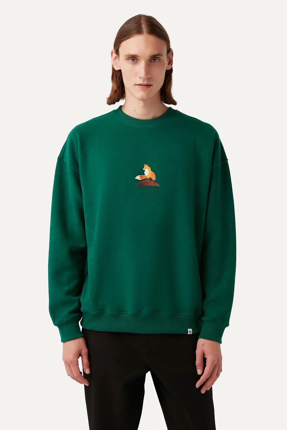 WWF Market-Kızıl Tilki Sweatshirt - Yeşil-Sweatshirts & Hoodies-7-fleurdirect.live