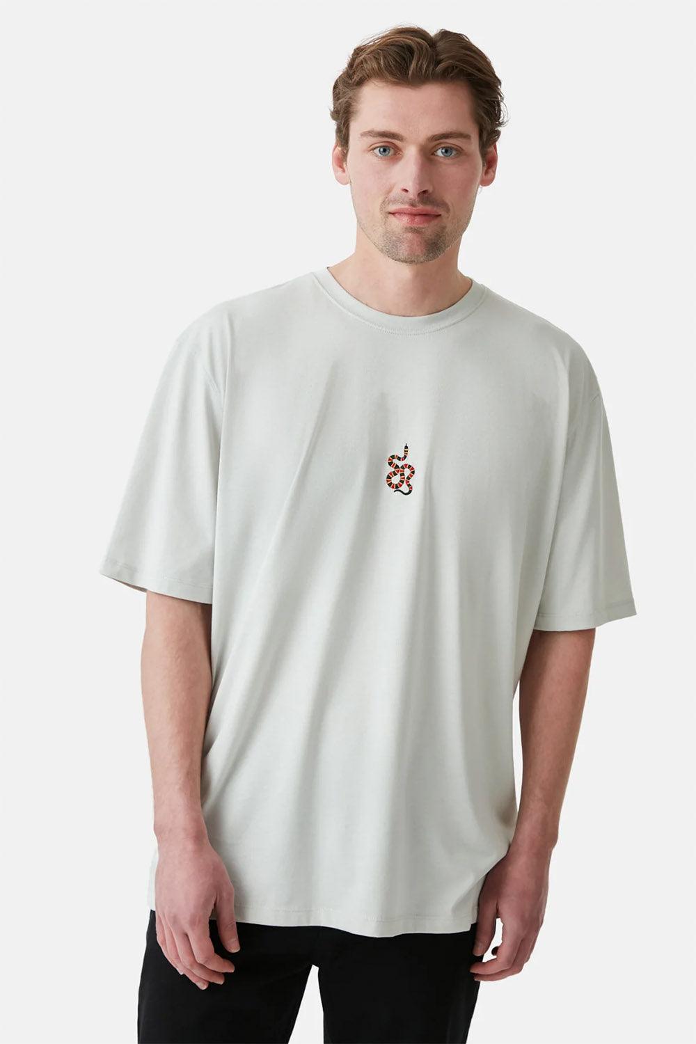 WWF Market-Mercan Yılanı Oversize T-shirt - Gri-T-Shirts-4-fleurdirect.live