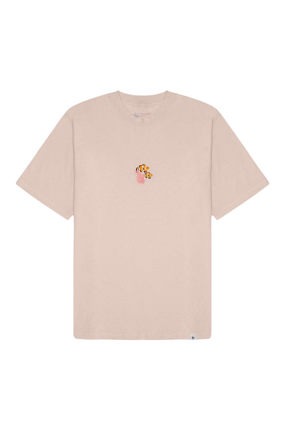 WWF Market-Palyaço Balığı Oversize T-shirt - Gül Kurusu-T-Shirts-1-fleurdirect.live