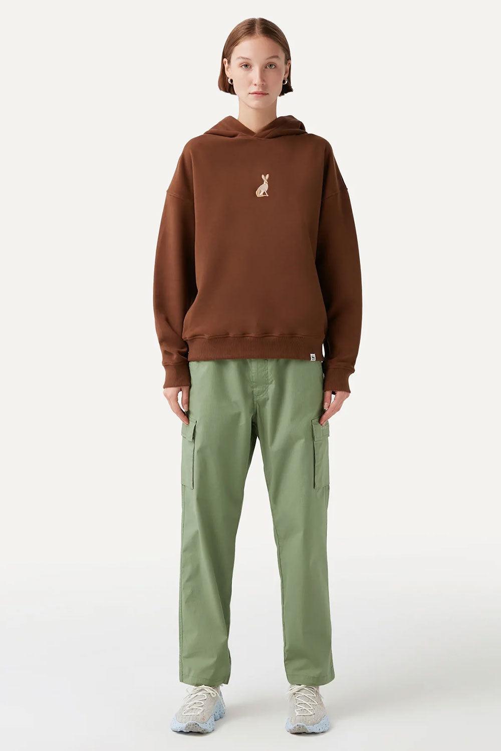 WWF Market-Yaban Tavşanı Hoodie - Kahverengi-Sweatshirts & Hoodies-7-fleurdirect.live