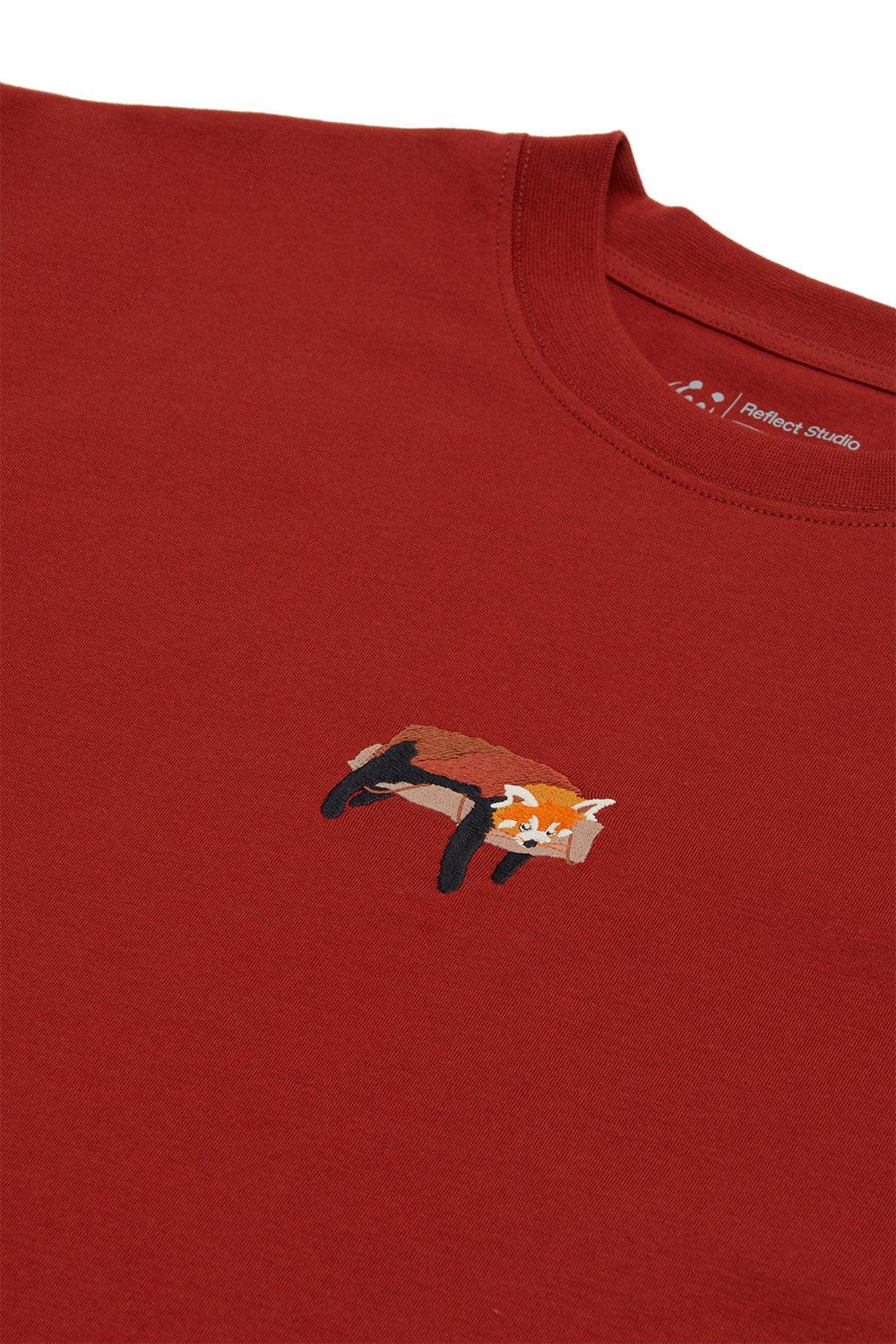 WWF Market-Yavru Kızıl Panda Oversize T-shirt - Kiremit-T-Shirts-2-fleurdirect.live