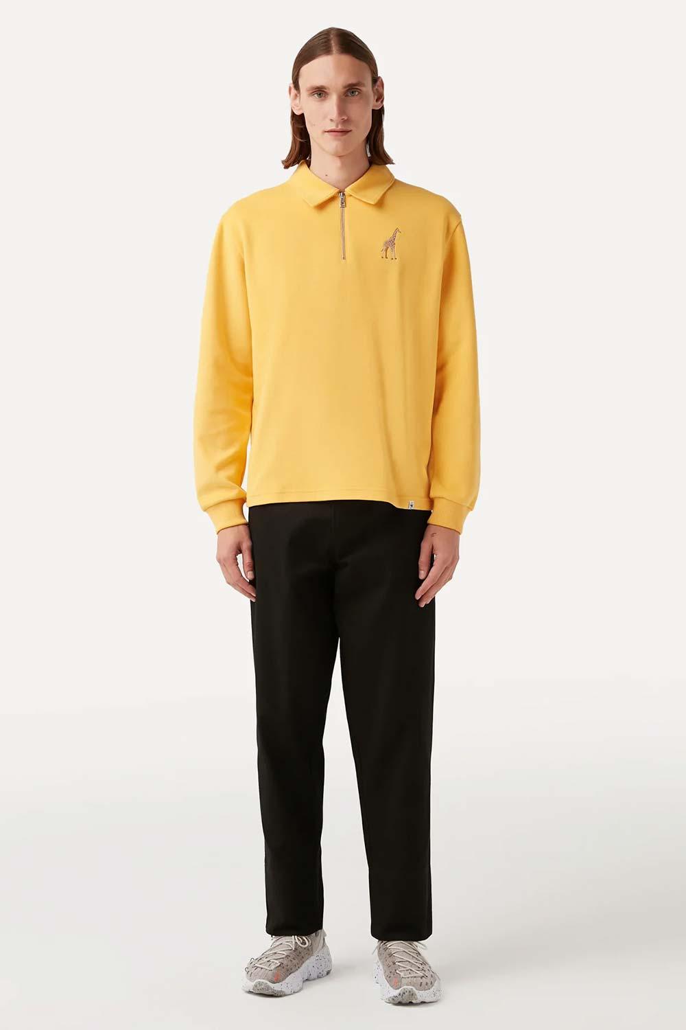 WWF Market-Zürafa Polo Yaka Sweatshirt - Sarı-Sweatshirts & Hoodies-8-fleurdirect.live