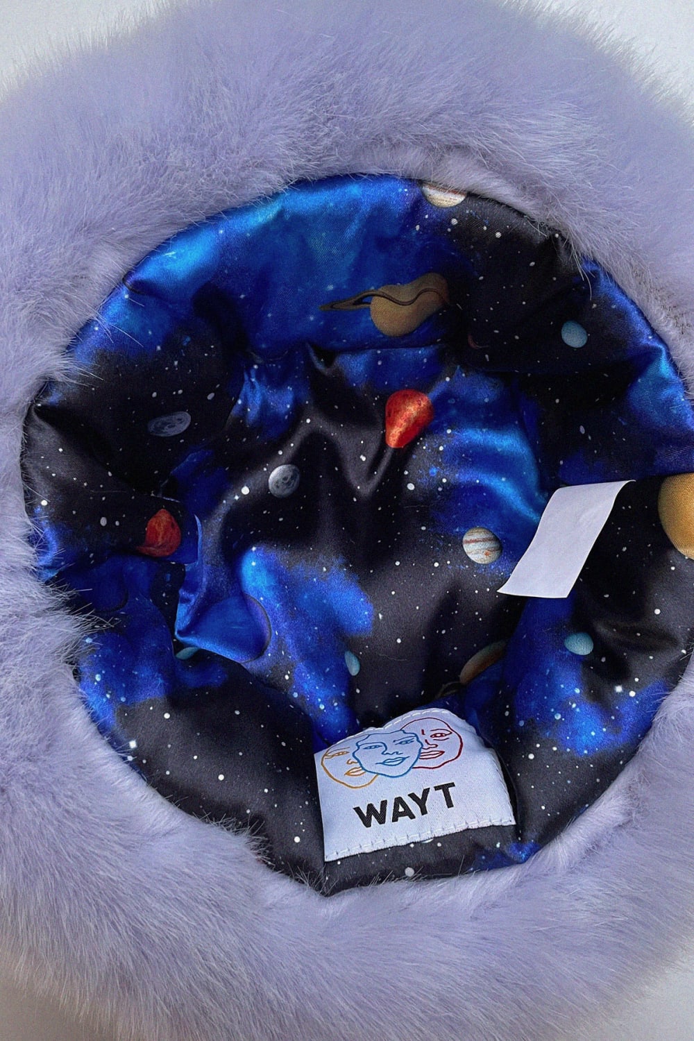 Wayt-Neptune Lila Suni Kürk Şapka-Bucket Hat-3-fleurdirect.live