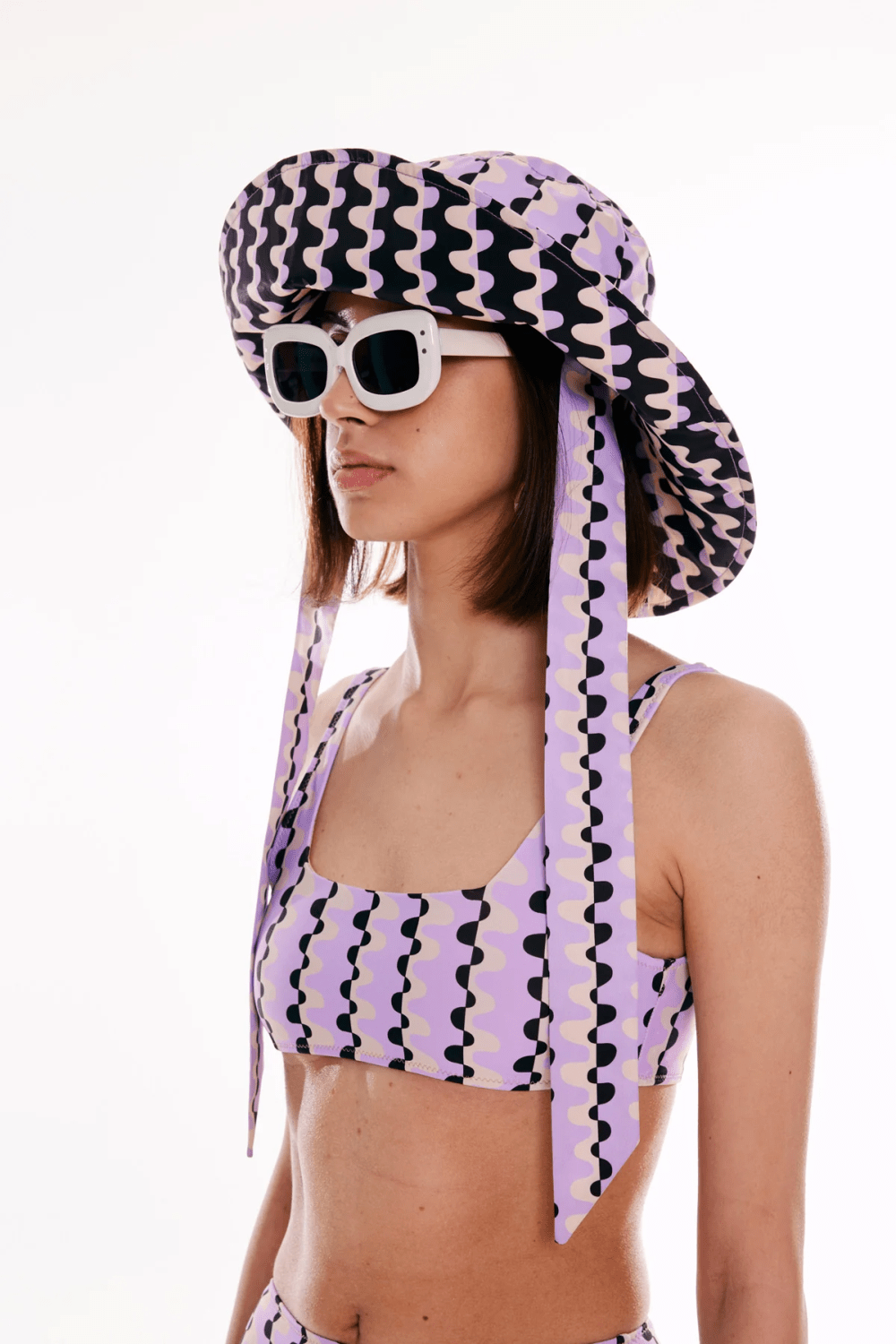 Wayt-Sonic Adventure Geometrik Desenli Çift Taraflı Kova Şapka-Bucket Hat-2-fleurdirect.live
