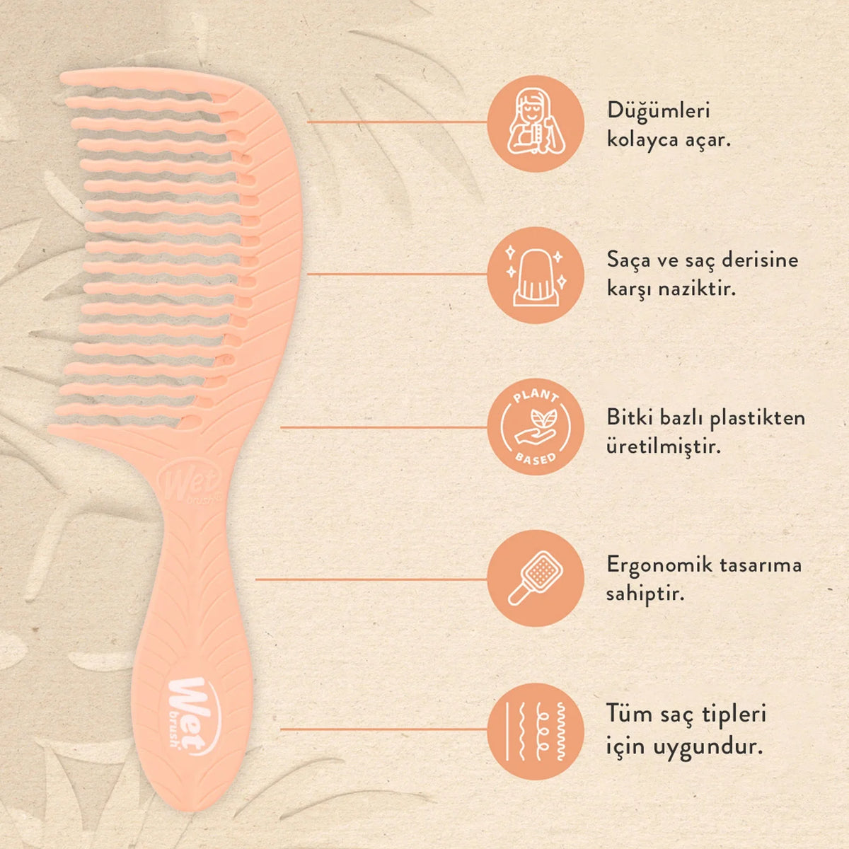 Wet Brush Go Green Hindistan Cevizi Yağlı Dolaşık Açıcı Tarak
