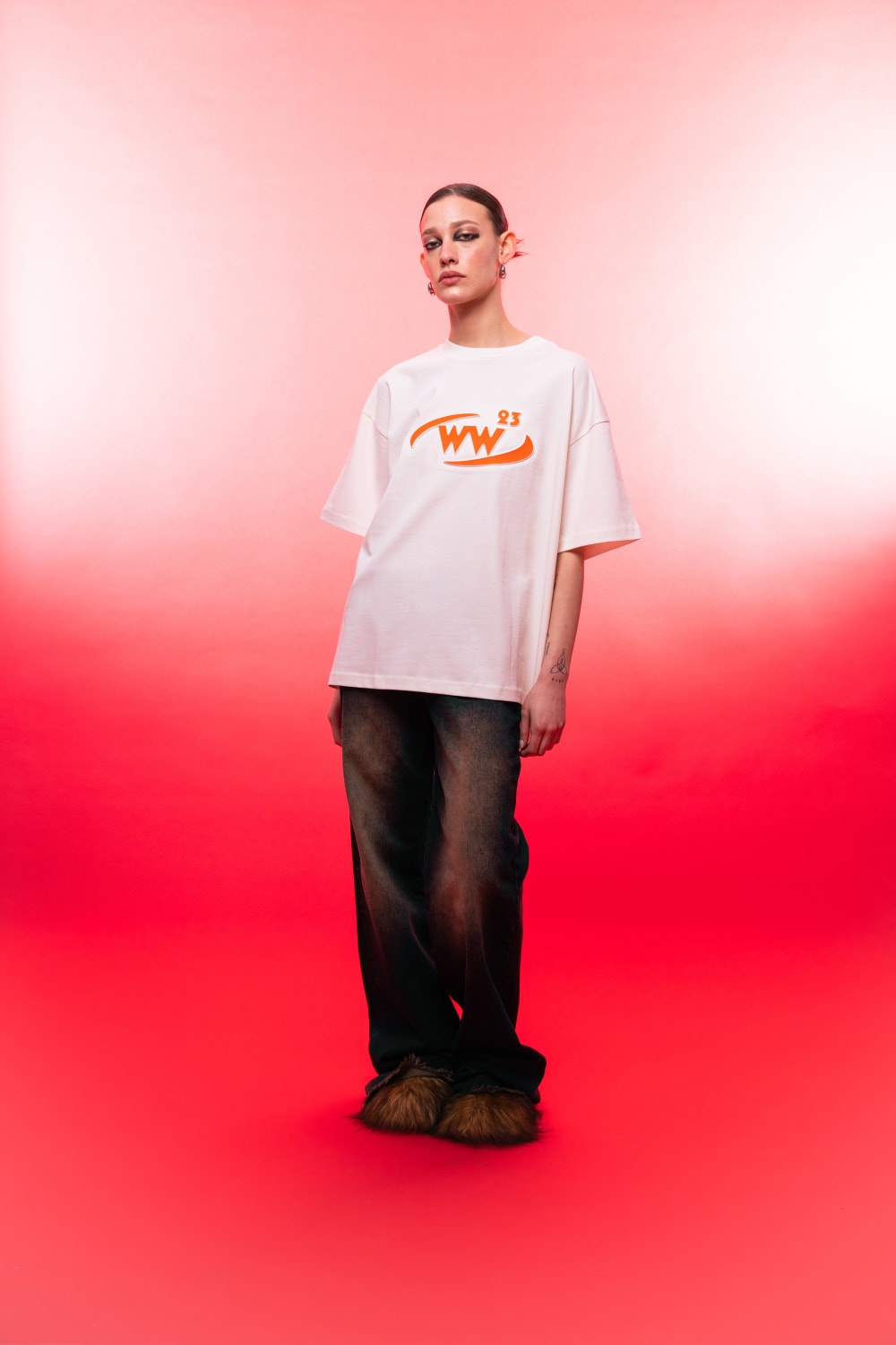 Wuen İstanbul-T-shirt White / Orange-T-Shirts-1-fleurdirect.live