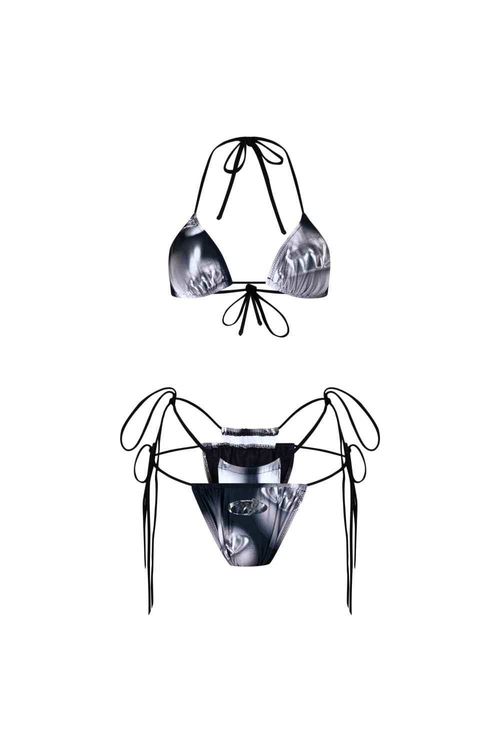 Wuen İstanbul-Wuen Black Silver Bikini Set-Bikini & Mayo-1-fleurdirect.live