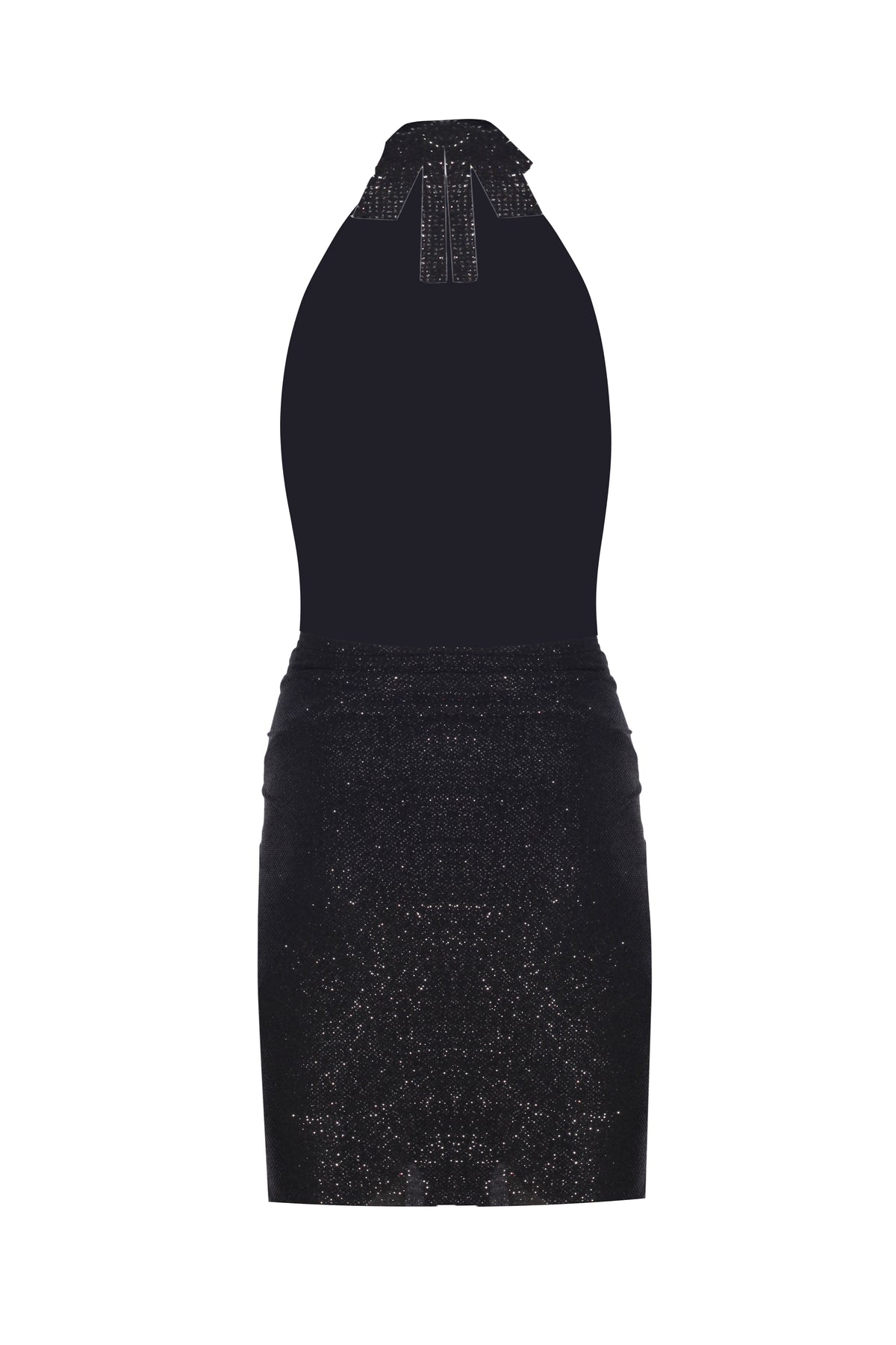 Yasemin Karagülle-Melanie Dress Shiny Black-Elbise-2-fleurdirect.live