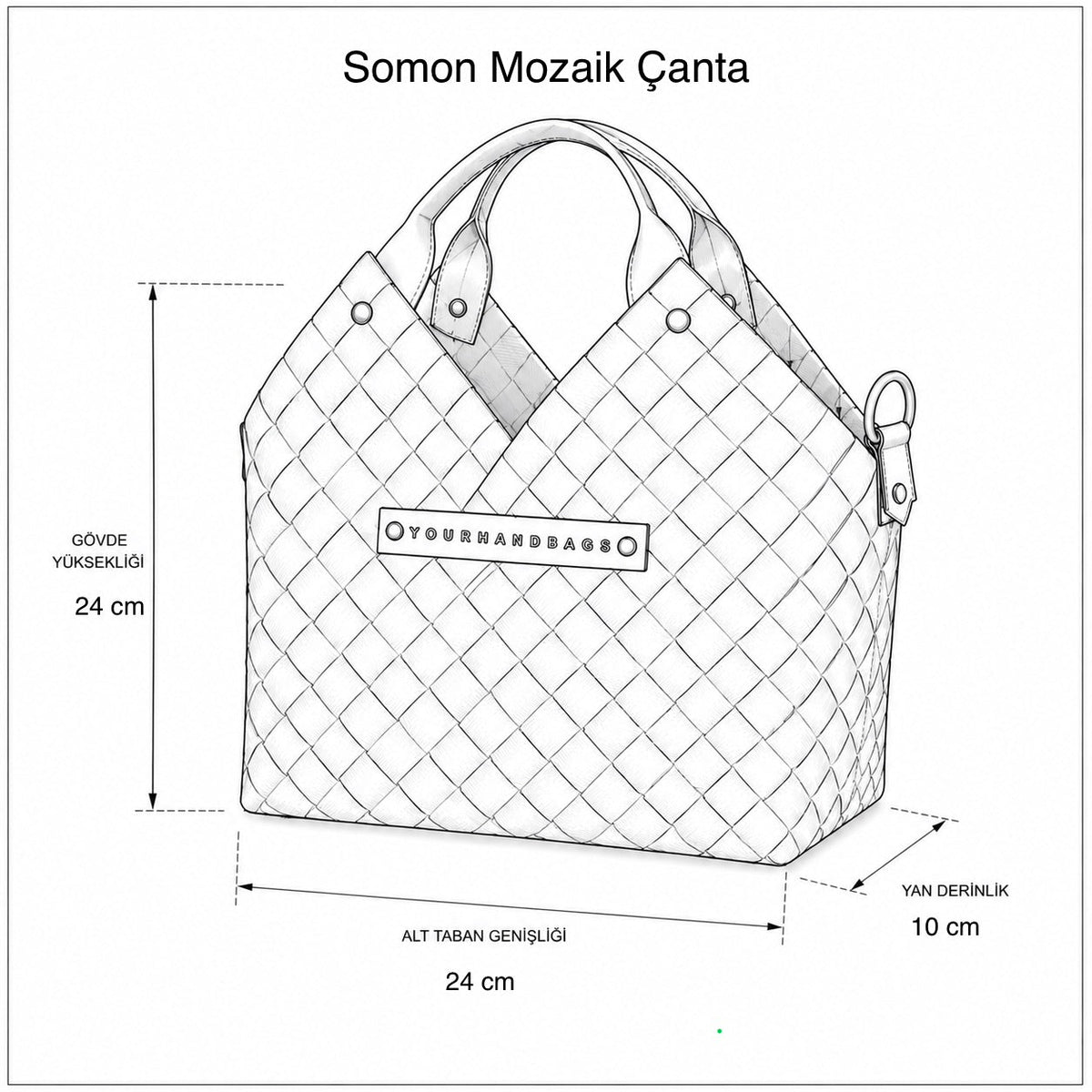 Mozaik Çanta - Somon