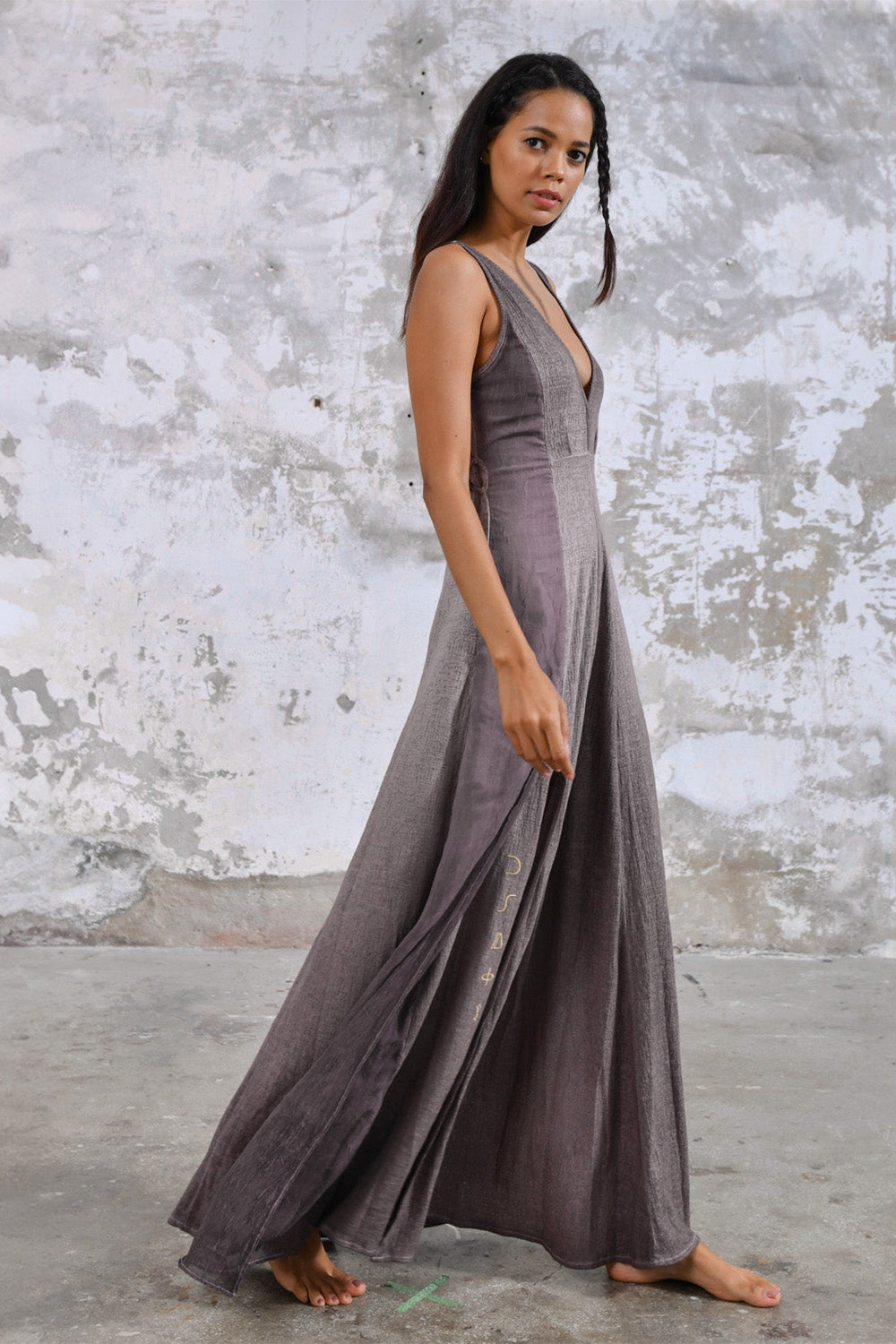 Zhe Dress Ancient Rose - Bohem Maxi Kadın Elbise - 5