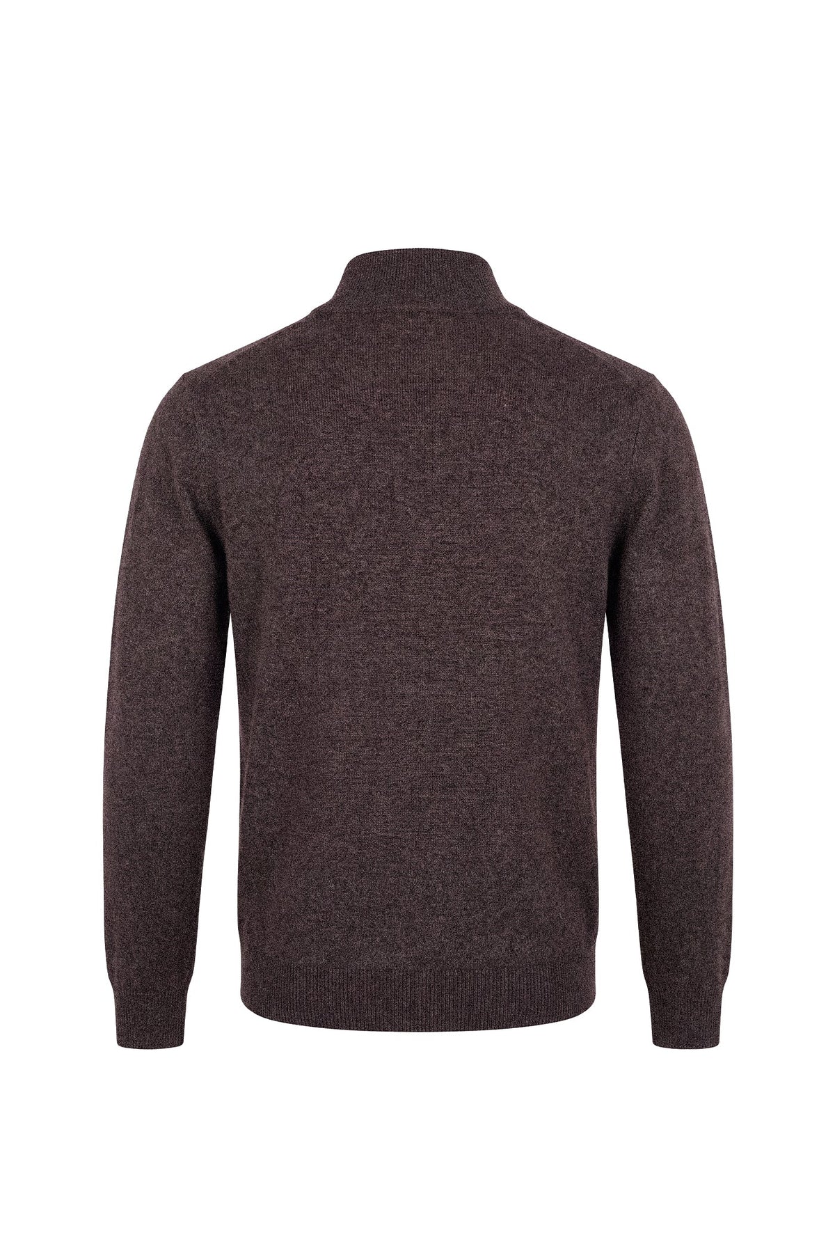 Erkek Relaxed Fit Zipper Mock Turtleneck