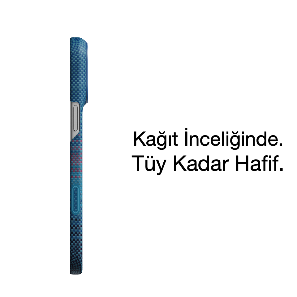 Iphone 18 Pro Karbon Kılıf Magsafe Uyumlu Aramid Fiber - Edge Midnight