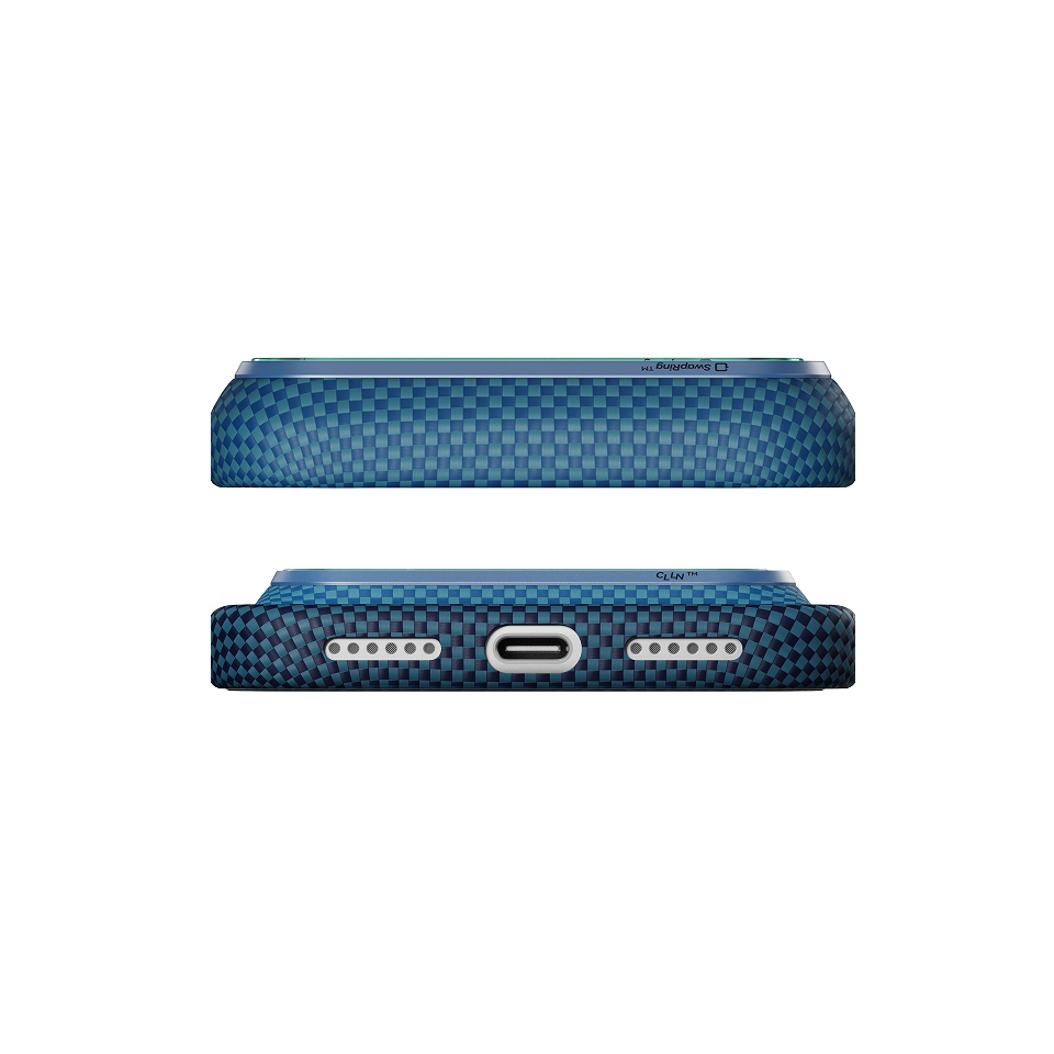 Iphone 18 Pro Max Karbon Kılıf Magsafe Uyumlu Aramid Fiber - Edge Midnight