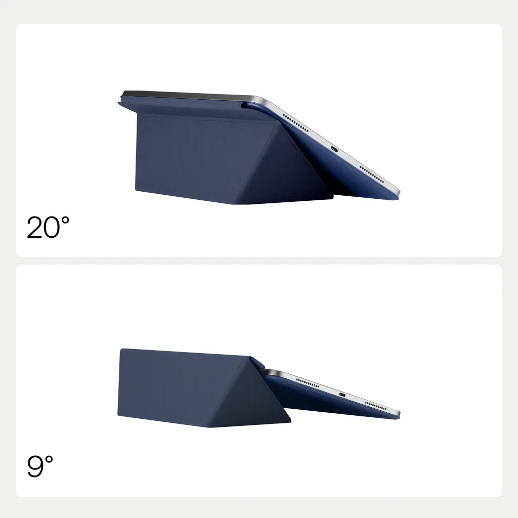 Ipad Air 13 M4 / M3 / M2 Kılıf Folio 3 Gece Mavisi, Kalem Bölmeli Standlı