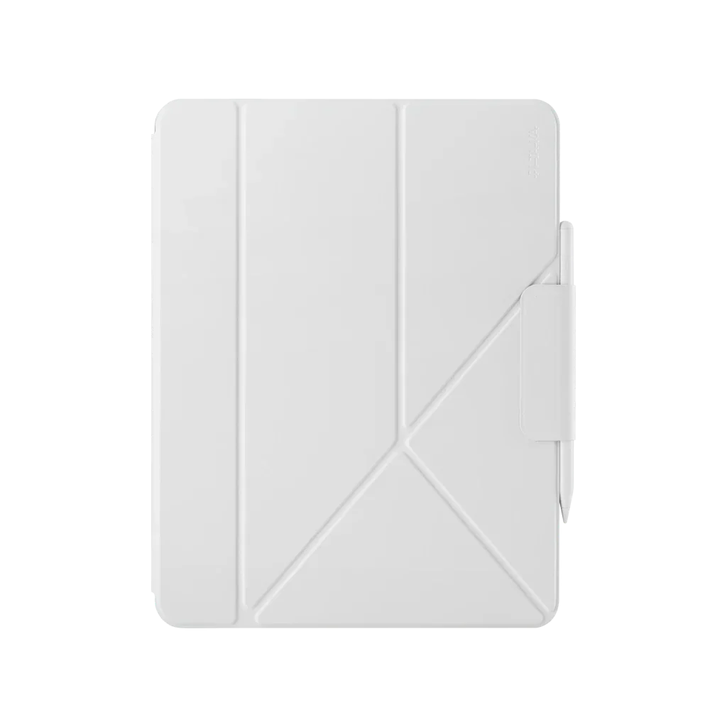 Ipad Pro 13 M5 / M4 Kılıf Folio 3 Beyaz, Kalem Bölmeli Standlı