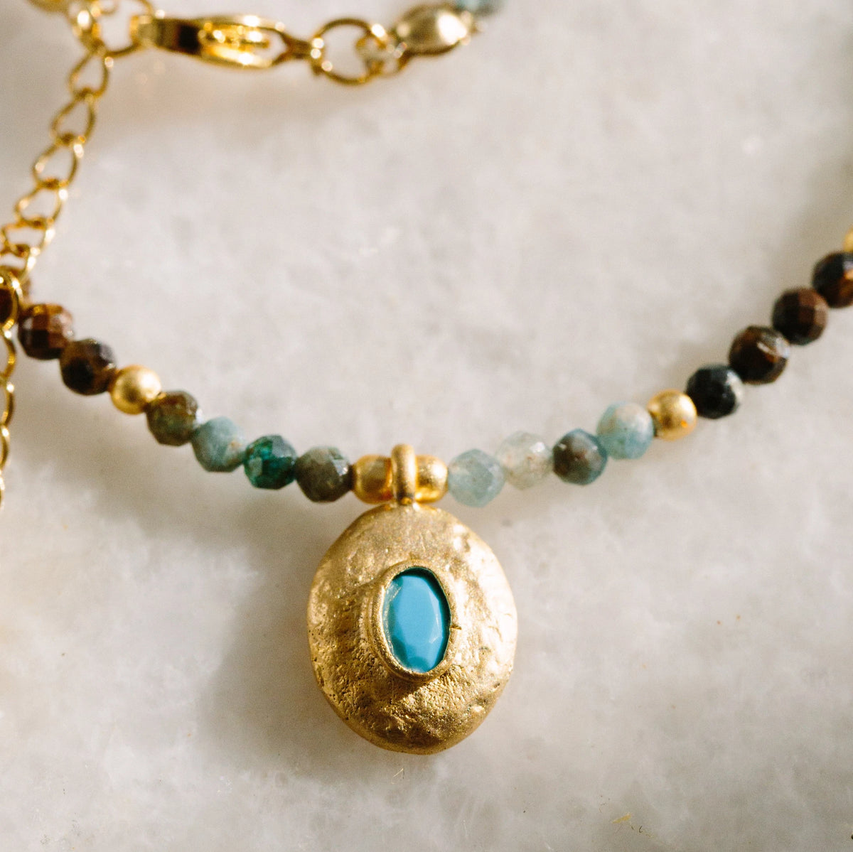 Elena Aventurin Kolye - Turquoise