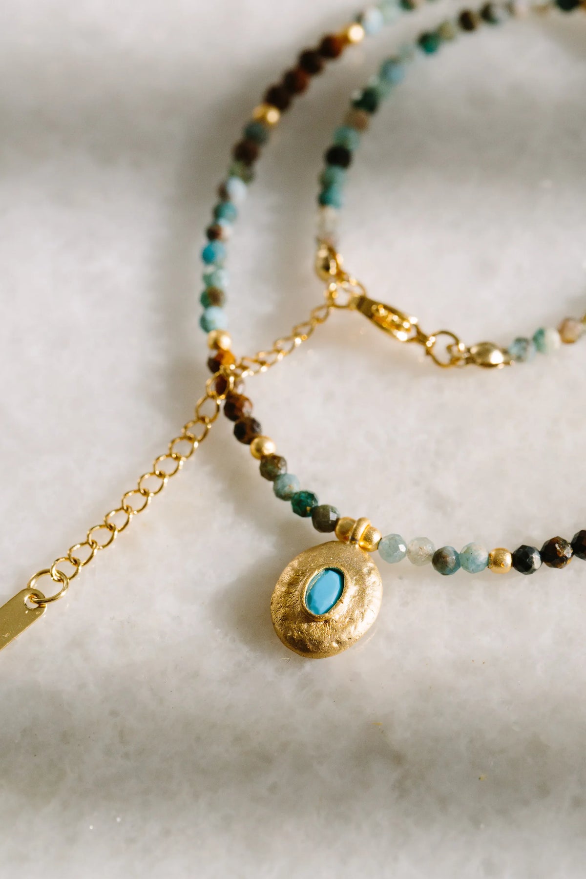 Elena Aventurin Kolye - Turquoise