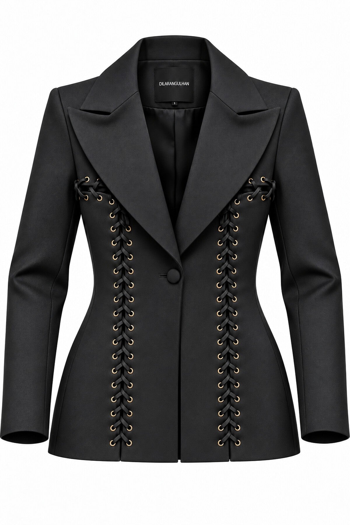 Lace-Up Tailored Jacket