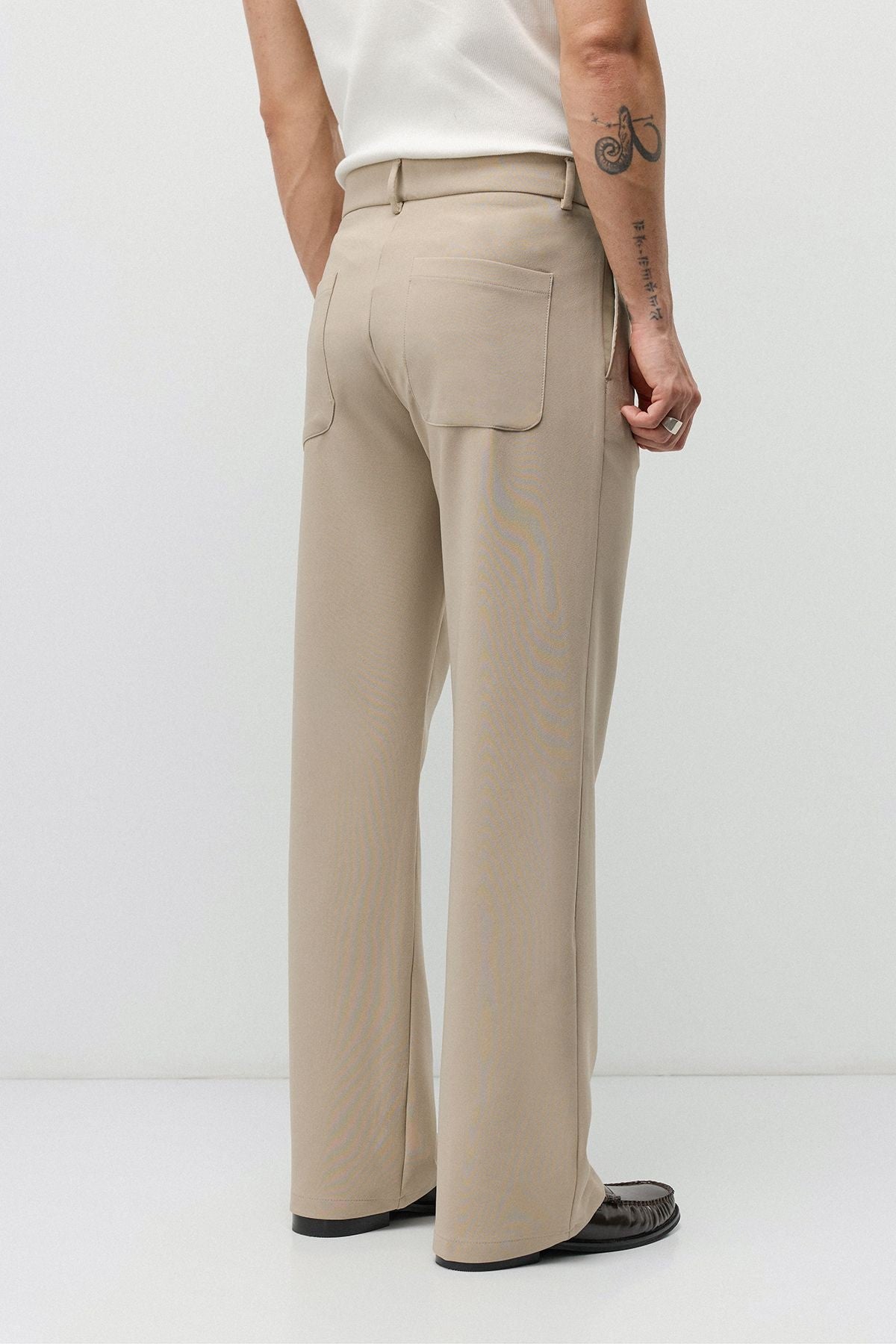 Yüksek Bel Flare Fit Pantolon - 4
