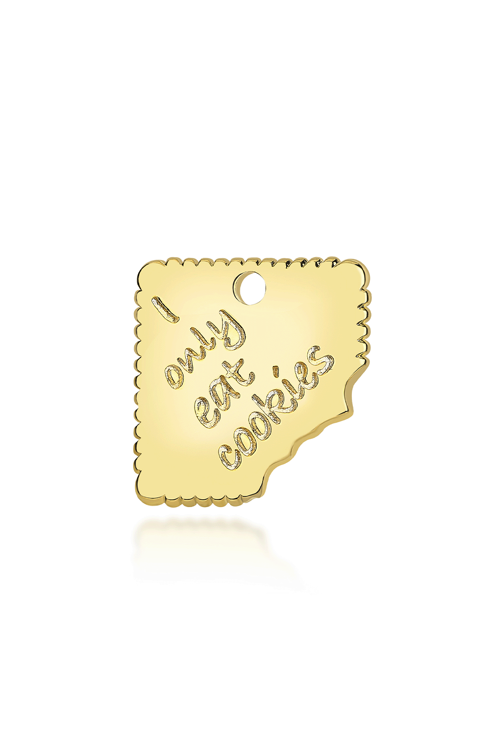 I Only Eat Cookies Pet Charm - Altın - 0