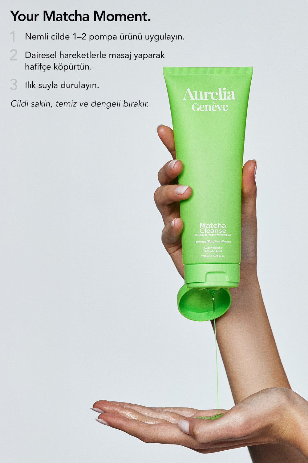 Aurelia Geneve Matcha Cleanse Yüz Temizleme Jeli - 200 ml - 4