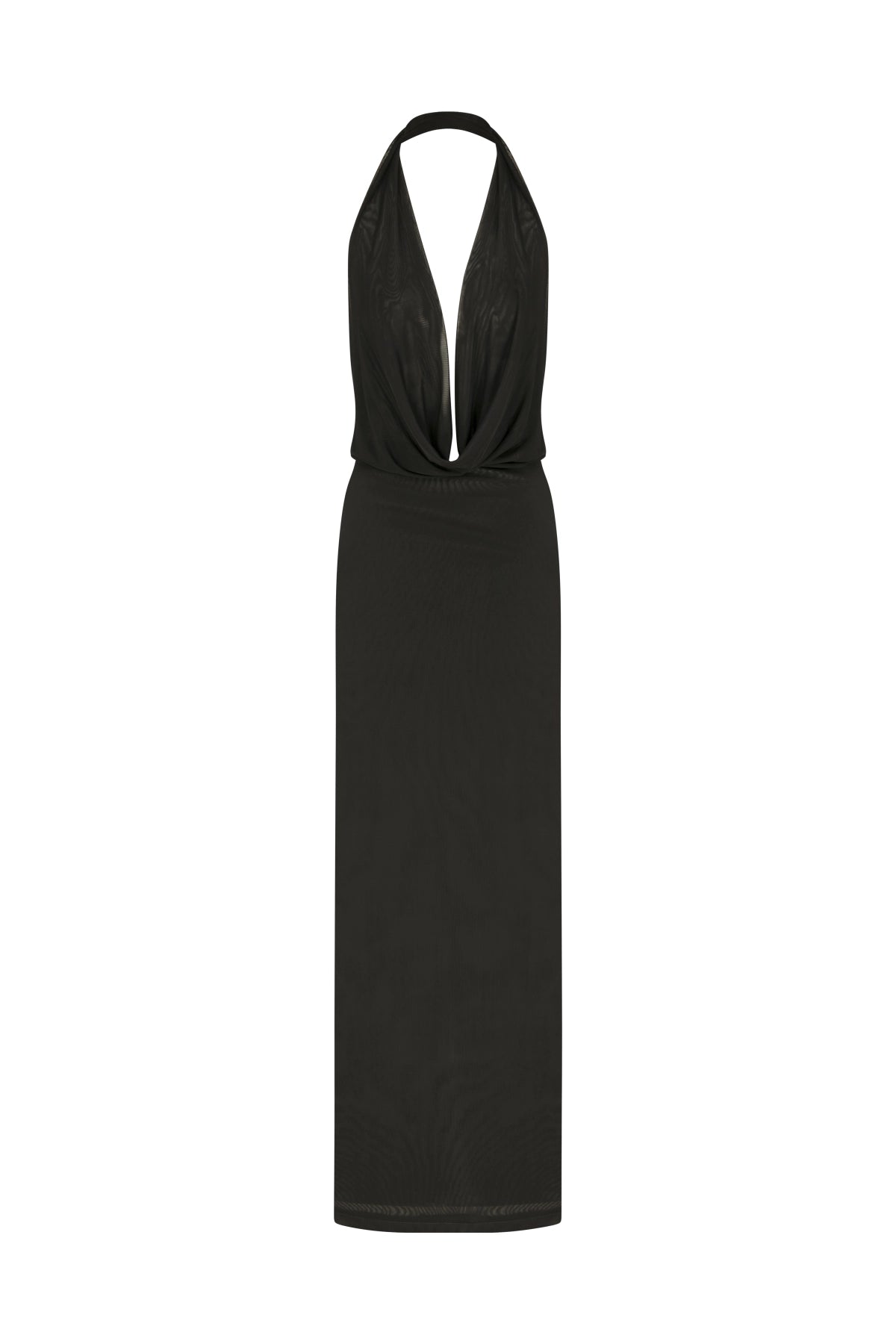 Siyah Maxi Tül Elbise - 0