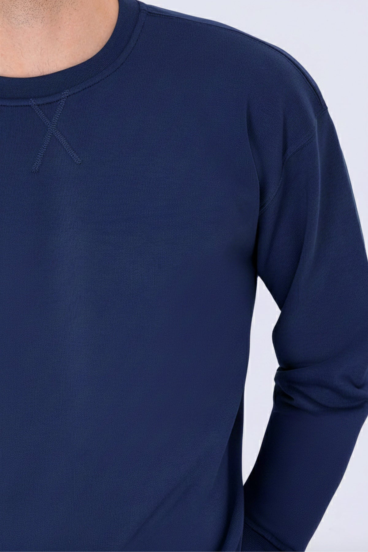 Regular Fit Logo Nakışlı Sweatshirt, Lacivert - 2