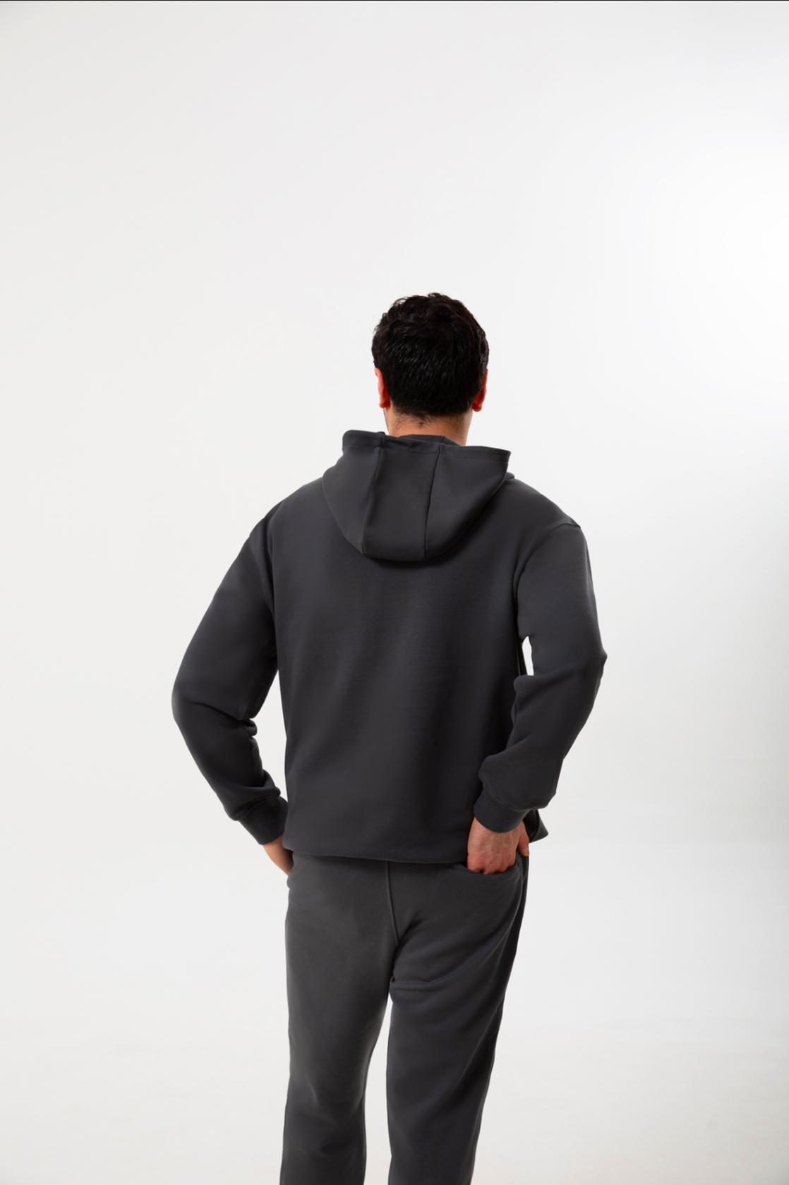 Kapüşonlu Logo Nakışlı Sweatshirt, Antrasit - 4