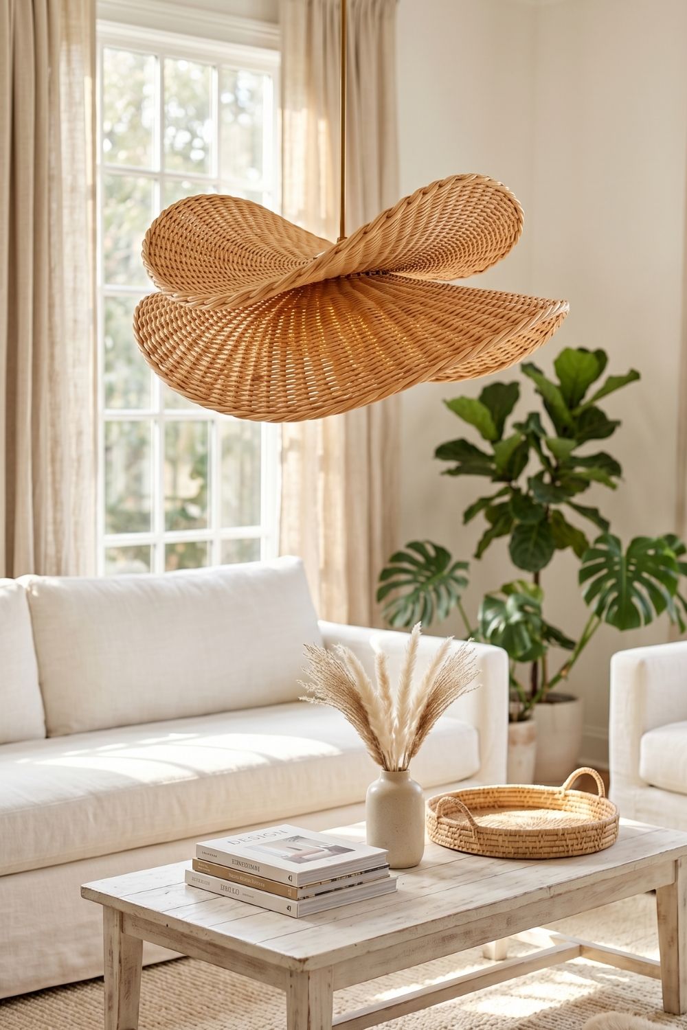Vivian Doğal Rattan Sarkıt Avize - 4